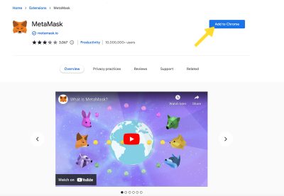 Add Metamask Extension