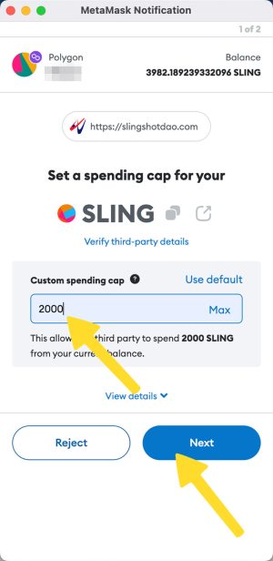 Metamask Spending Cap