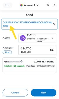 Paste deposit address